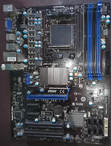 MSI 760GA-P43 FX AM3 / AM3+ / DDR3 / SATA3 ATX Motherboard & I/O shield - Tested - Picture 1 of 2