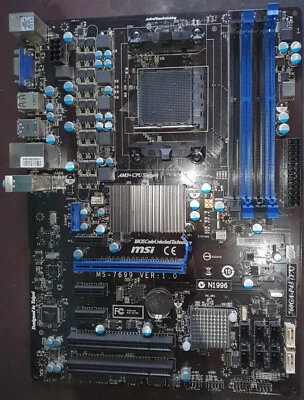MSI 760GA-P43 FX AM3 / AM3+ / DDR3 / SATA3 ATX Motherboard & I/O shield - Tested - Image 1 of 2
