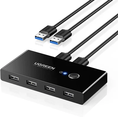 USB Switch 2PC KVM USB Switch 2 in 4 Out Für Stabile Datenübertragung Umschalter - Bild 1 von 4