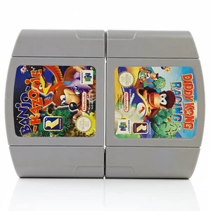 Juegos Nintendo 64: Banjo Kazooie & Diddy Kong Racing - N64 Module SET PAL - Imagen 1 de 3