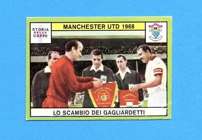 New CALCIATORI PANINI 1968-69-Figurina-Sticker -MANCHESTER UTD SCAMBIO GAG-Nuova - Immagine 1 di 3