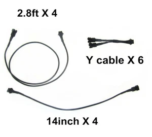 14 Inch 2.8ft Extension Wire Y Cable Made Install Motorcycle Accent Led Project - Foto 1 di 9