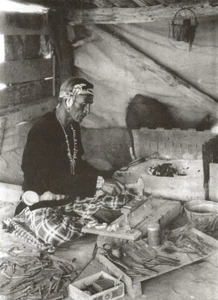 Cartolina NM Gallup Navajo gioielliere alla cerimonia indiana intertribale c1930s MINT - Foto 1 di 2