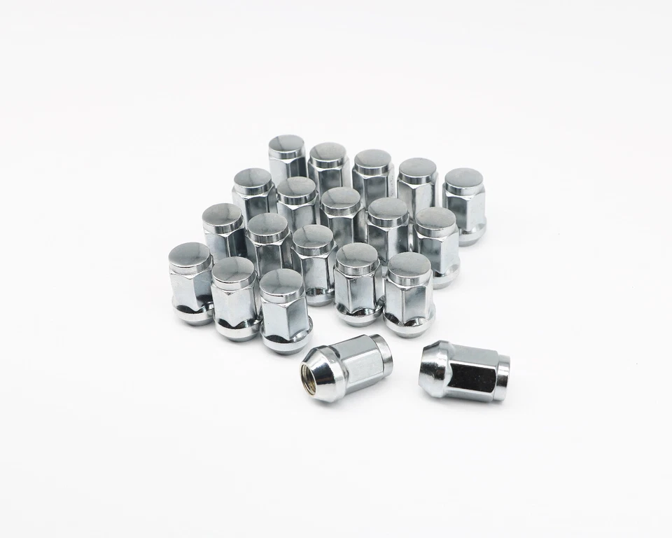 20 Chrome LUG NUTS 1/2-20 FORD THUNDERBIRD MUSTANG TORINO | BULGE ACORN 3/4" HEX - Image 1 of 1
