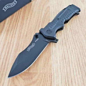 Walther P99 Linerlock Folding Knife 4" 440C Steel Blade Black Synthetic Handle - Picture 1 of 11