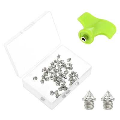 50Pcs 3/16" Steel Track Spikes Sports Shoes Spikes Replacement Silver - Image 1 of 4