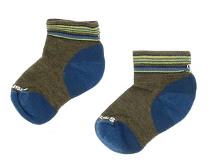 Smartwool L13110 Kids Green/Blue Merino Hike Light Cushion Ankle Socks Size S - Picture 1 of 3