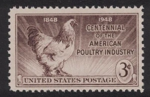 Scott 968- American Poultry Industry, Brahma Rooster- MNH 3c 1948- unused mint - Picture 1 of 1