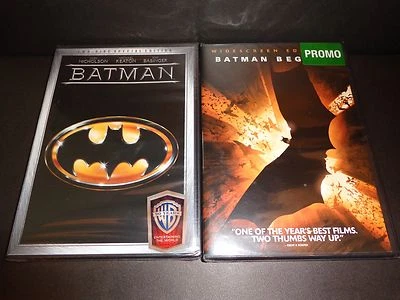 BATMAN-2 disc Spec Ed & BATMAN BEGINS-MICHAEL KEATON, CHRISTIAN BALE--2 DVDs - Image 1 of 4