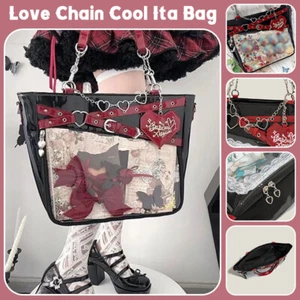 Bolso de Hombro Japonés Lolita Itabag Mujeres Harajuku Gran Capacidad Pin Display - Imagen 1 de 18