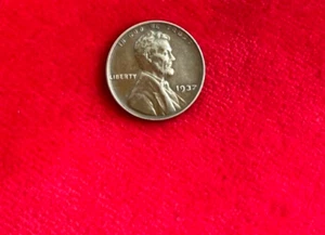 1937 wheat penny no mint mark  A-1 - Picture 1 of 5