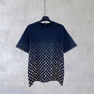 Louis Vuitton LV Monogram Logo Gradient Tee Cotton T-Shirt Blue Size L - Picture 1 of 13