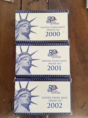 United States Proof Sets 2000 2001 2002  - Image 1 of 4