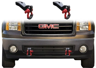 Vijay For 2007-2013 GMC Sierra 1500 GMT900 Front Shackle Tow Hook Mount Brackets Foto 1 de 4