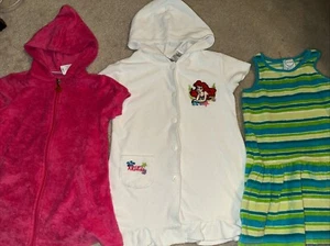 Lot Of 3 Disney Store, Circo Little Mermaid Ariel Hoody Swim Cover Up Girl SZ 5 - Picture 1 of 7