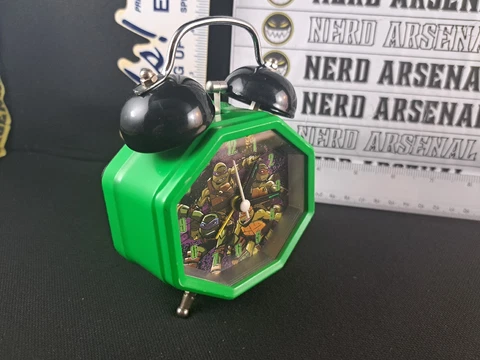 TEENAGE MUTANT NINJA TURTLES  Octagon Light Up Twin Bell ALARM CLOCK Viacom 2015 Cover