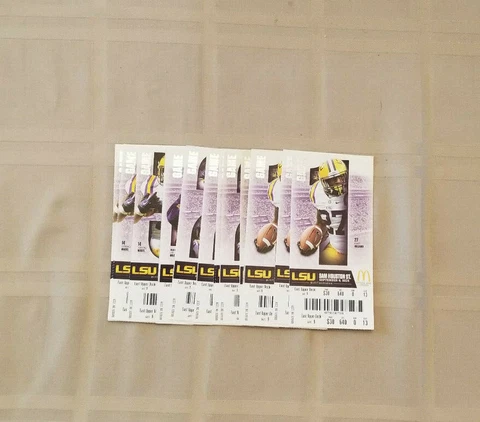 2014 LSU TIGERS FOOTBALL TICKET STUBS Cover
