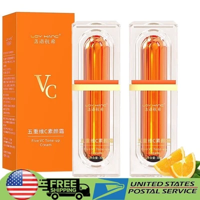 1/2PCS Five Vitamin C VC Tone-Up Cream Brightening Moisturizing Makeup Cream 30g - Image 1 of 4