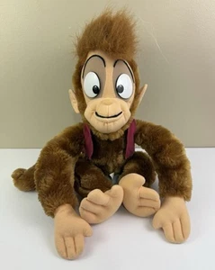 Vintage Disney Aladdin Abu Monkey Plush Stuffed Toy 1992 Mattel Red Vest 16" - Picture 1 of 5
