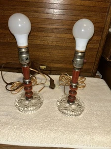 Antique 1920's Industrial Bakelite Pair of Table Lamps Boudoir Art Deco - Picture 1 of 10