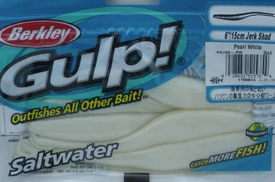 Berkley GSJS6-PW Gulp 6 " Salzwasser Jerkshad Perlweiß - Bild 1 von 3