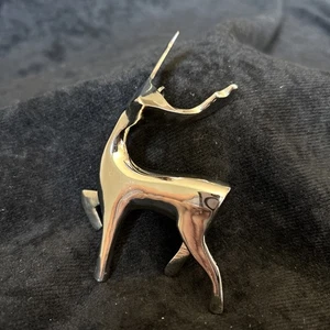 Adorno de reno de metal tono plata - Imagen 1 de 5