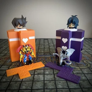 Yugioh Dungeon Dice Monsters Custom Heart Counter + Crest Counter Holder (P/O) - Picture 1 of 9