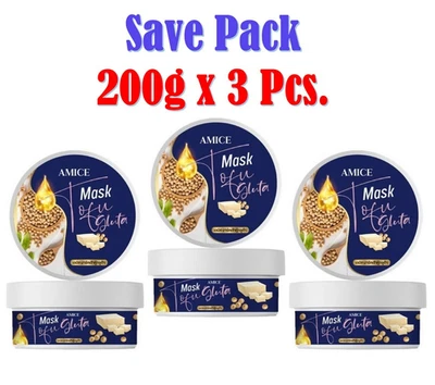 3x Amice Mask Tofu Gluta Body  Soft Moisturized Beauty Aura Skin Care 200g - Image 1 of 4