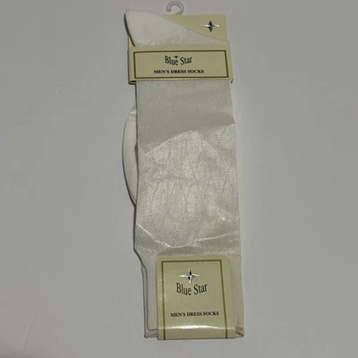 Calcetines de vestir de nailon vintage Blue Star beige para hombre talla 10-13 Foto 1 de 4