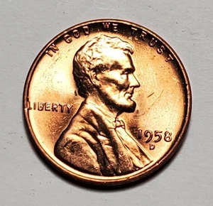 1958 D LINCOLN WHEAT PENNY UNC #C9999 - Picture 1 of 2