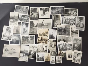 35 Fotos Niños Niños Hermano Niños Pequeños Cochecito Esquí Guitarra 1920-50’s - Imagen 1 de 9