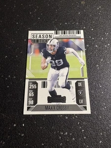 2024 Panini Contenders - Season Ticket Maxx Crosby #52 Retail NFL Las Vegas Raid - Picture 1 of 2