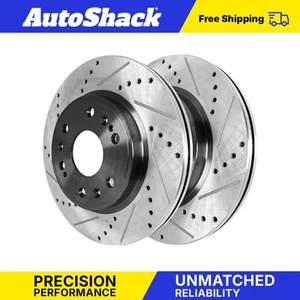 Rear Drilled Slotted Brake Rotors for Chevy Silverado 1500 GMC Sierra 1500 - Picture 1 of 7