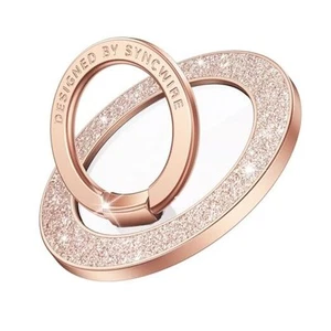  Magnetic Phone Grip for MagSafe, Magnetic Sparkle Phone Ring Holder, Rose Gold - Picture 1 of 7