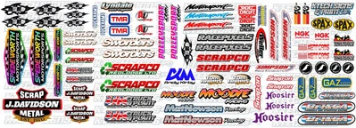 VSC3 New! F1 F2 Stock Car FILLER SHEET Mardave Kamtec RC stickers banger decals
