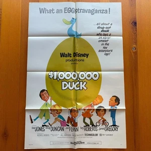 ¡Póster original de la película de tamaño completo de Walt Disney 1971 "Pato $1,000,000"! - Imagen 1 de 2