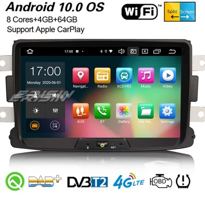 8-Kern Navi Android 12 Autoradio Renault Dacia Captur Sandero Logan Lodgy Dokker - Bild 1 von 4