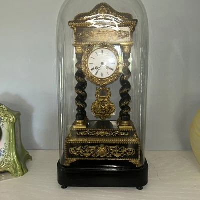 Napoleón 111 / Madera Ebonizada N Bronce Dorado / Funcionando Foto 1 de 4