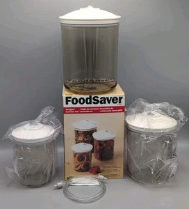 FoodSaver 3 Stück KANISTER SET BPA-frei Vakuum Aufbewahrung Schnecke mit Box & Tube - Bild 1 von 15