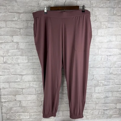 Lisa Rinna Rosa Polvoriento Ultra Suave Elástico Pull-on Cómodo Pantalones de Correr Bolsillos 1X Foto 1 de 4