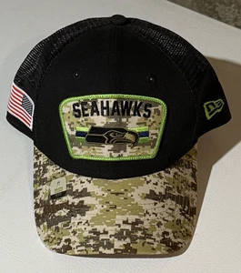 SEATTLE SEAHAWKS - NEW ERA 9FORTY - 2021 SALUTE TO SERVICE - ONE SIZE - New W/OT - Picture 1 of 6