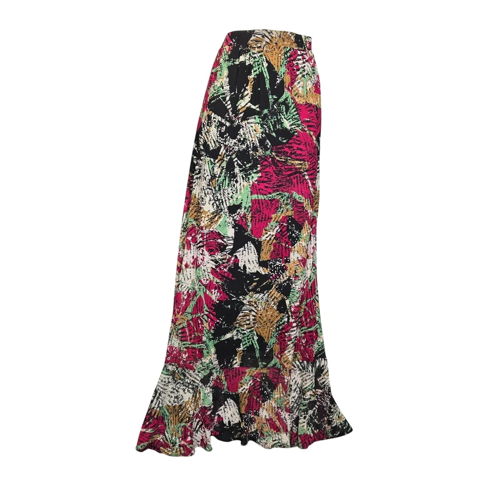 Maxi Falda Sahalie Mujer Pequeña Elastizada Artística Abstracta Colorida Boho Chic  Foto 1 de 4