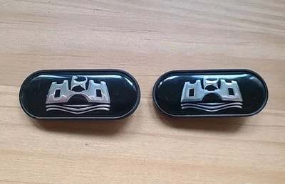 OEM VW Wolfsburg Fender Emblem SET of 2 Badge 3A0853688 BXF for Passat B4 B5 MK4 - Image 1 of 4