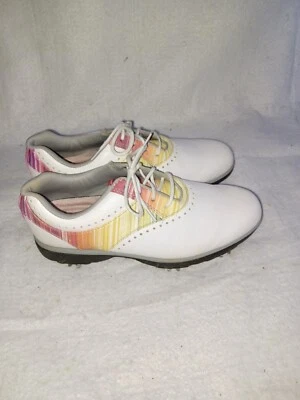 Zapato de golf FootJoy eMerge para mujer talla 6,5 blanco/arco iris # 93901 Foto 1 de 4