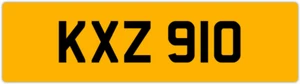 KXZ 910 K 3x3 DATELESS PRIVATE NUMBER PLATE KATE KEV KAZ KAS KAREN KAT KYLE KEN - Picture 1 of 1