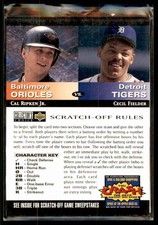 1994 Collector's Choice Scratch-Off Cal Ripken JR. Cecil Fielder #NNO