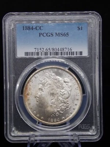 US 1884-CC CARSON CITY MORGAN SILVER DOLLAR SLABBED PCGS MS 65 - Bild 1 von 2