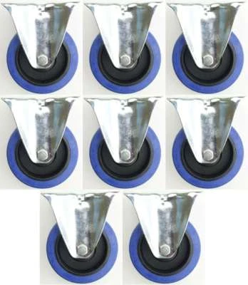 8 x 100 mm SL Bockrollen Möbelrollen Laufrollen Möbel Rollen Transportrollen - Bild 1 von 4