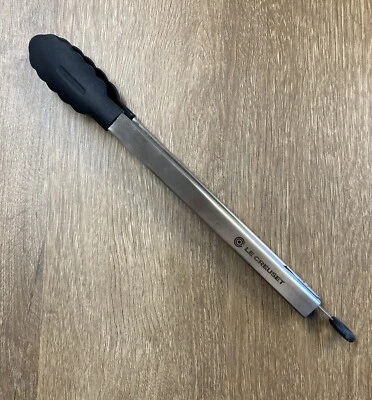 Pinzas de silicona LE CREUSET 12" de largo pinzas de acero inoxidable nuevas con etiquetas parrilla y cocina Foto 1 de 4