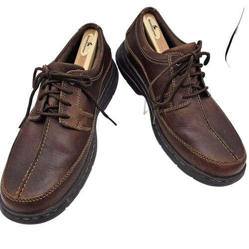 Scarpe Dunham New Balance da uomo taglia 11 marroni basse casual Oxford in pelle usate in ottime condizioni